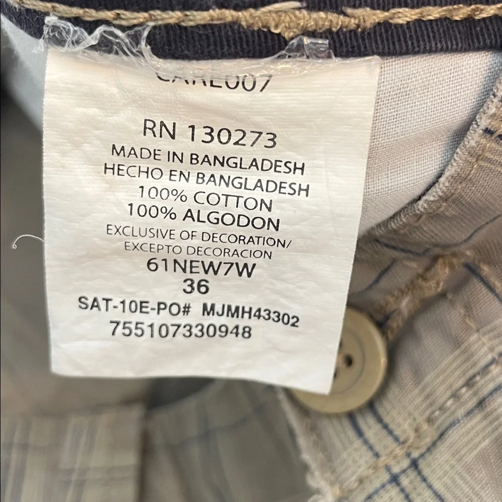 Wrangler Tan Checkered Men's Shorts - Picture 3 of 4